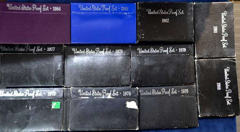Proof Set Run 1973-1984 12 Total Proof Sets