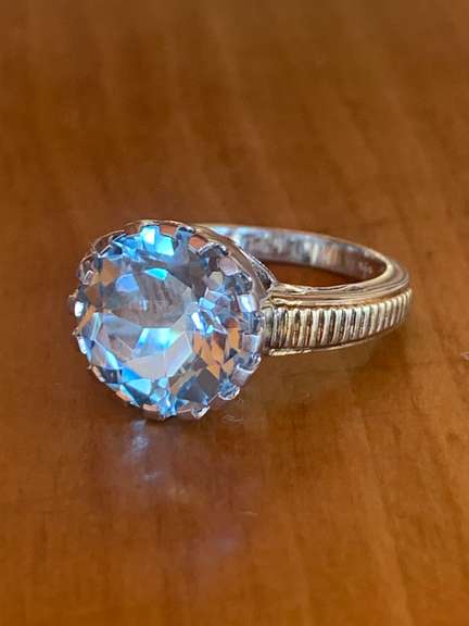 7.0 Carat Blue Topaz Cocktail Ring