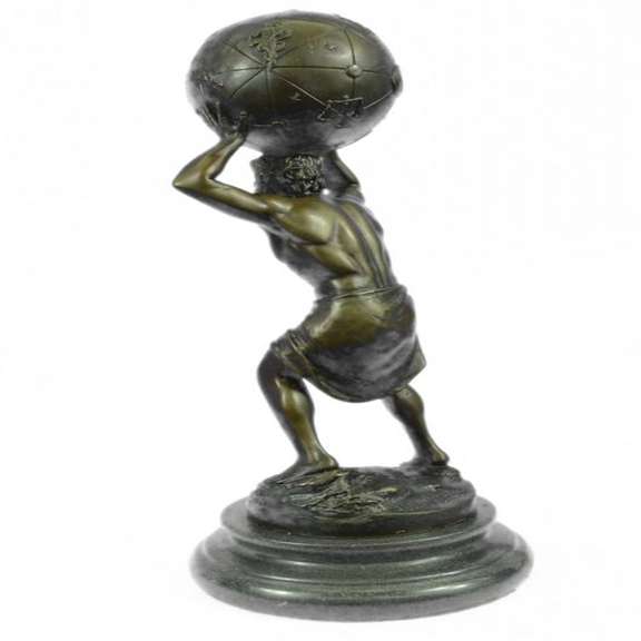 Greek Mythology Atlas Bronze Sculpture