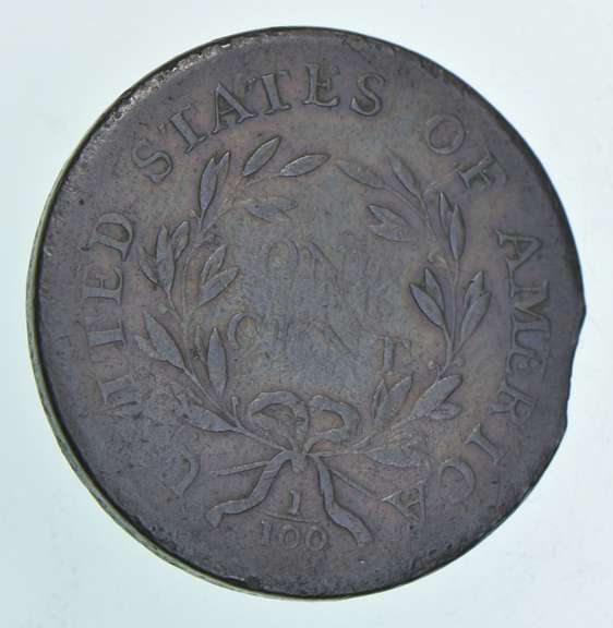 1795 Liberty Cap Large Cent - Clipped Planchet