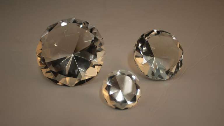 Clear Crystal Trio Diamonts - Set of 3