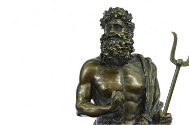 Three Headed Dog Mythical Bronze Sculpture