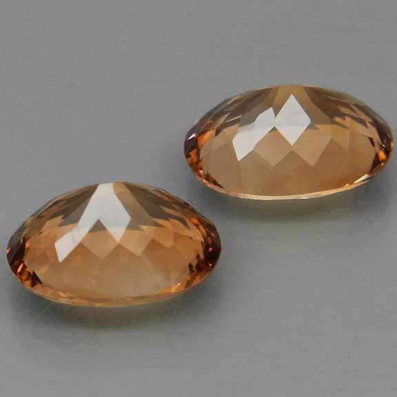 Beautifully matched 10.62ct Imperial Topaz pair