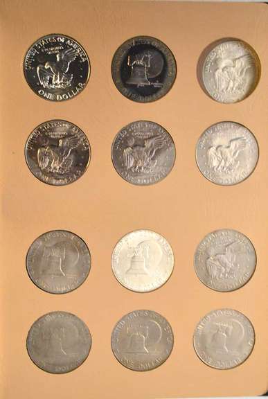 Lot of Eisenhower Dollar Coins in Dansco Album