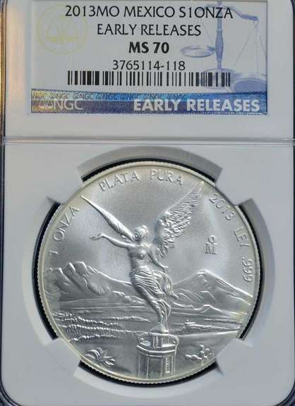 2013 Mo Mexico Libertad MS70 NGC ER