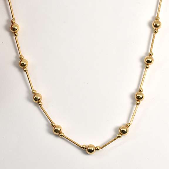Bar & Bead 14k Necklace