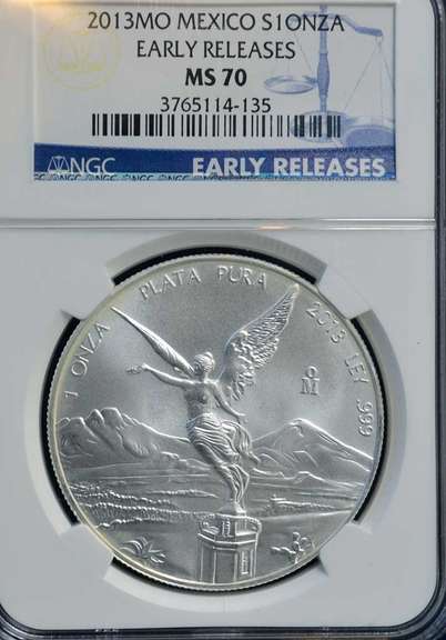 2013 Mo Mexico Libertad MS70 NGC ER