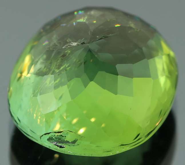 Huge! 16.51ct open color grass green Tourmaline