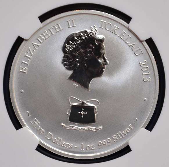 2013 Tokelau S$5 Year Of The Snake ER NGC MS70