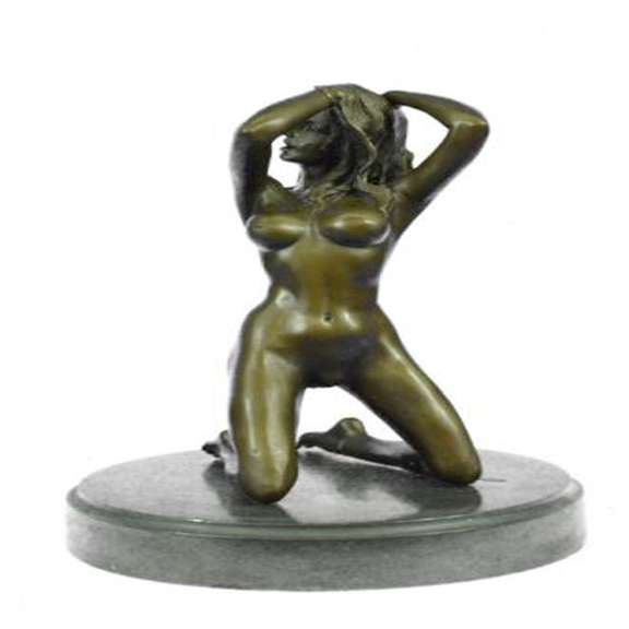 Naked Beautiful Girl Bronze Sculpture