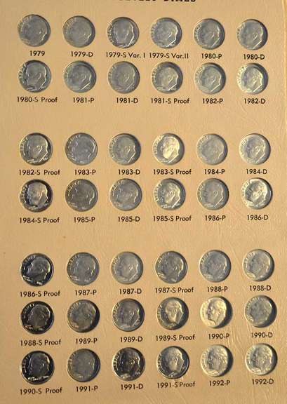 1946-2000 Estate Roosevelt Dime Album