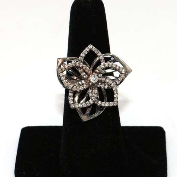Sterling Silver Flower Ring