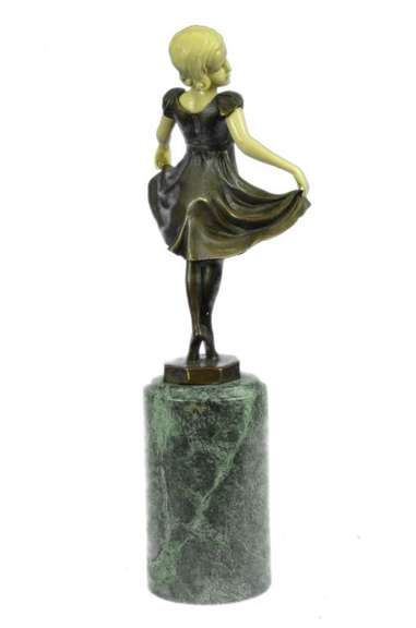Young Baby Girl on Stage Bronze Sculpture
