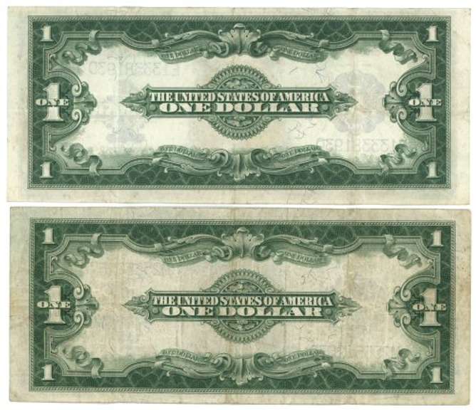 2 Nicer 1923 Series Large Size $1 Silver Certificates