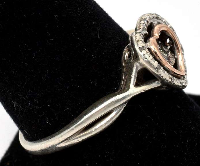 Sterling Silver Floating Diamond Ring