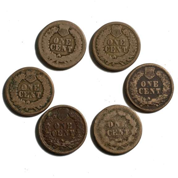 1859 1861  4 1863 CN Indian Head Centss