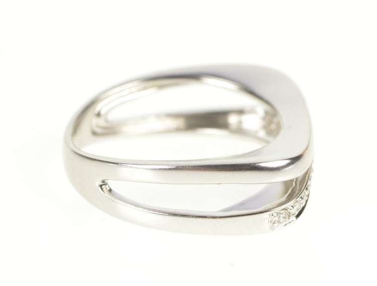 18K White Gold Fred & Co. Contour Diamond Stackable Band Ring