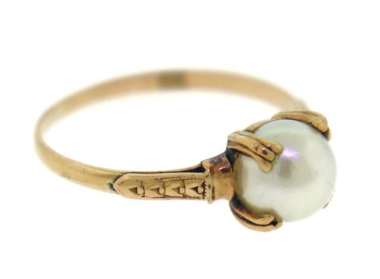 Vintage Pearl 18kt Ring