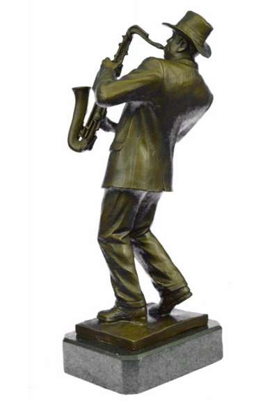 Saxophone Player Bronze Sculpture