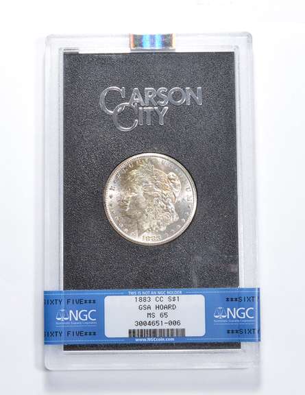 MS65 1883-CC Morgan Silver Dollar - GSA Hoard - Graded NGC