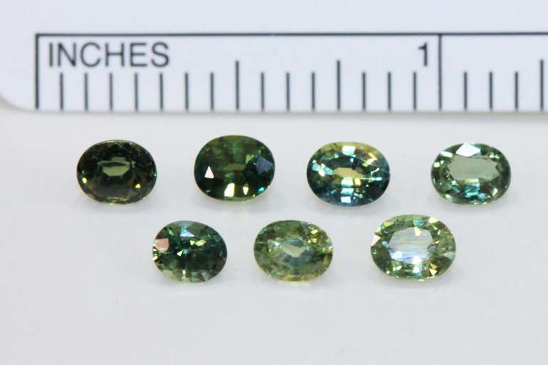 Compelling Natural Green Sapphire Lot