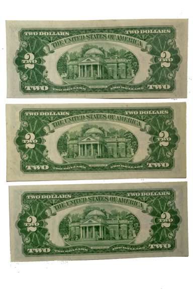 3 Choice Uncirculated 1928 G Silver Certificates