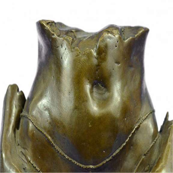 Nude Female Torso title No Man Land Bronze Figurine