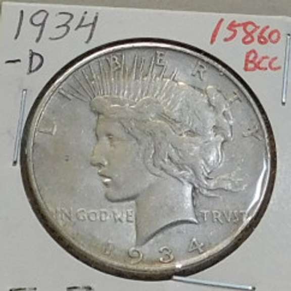 1934-D Peace Dollar  circ.
