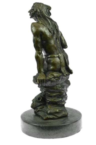 Native American Warrior Bronze Sculpture