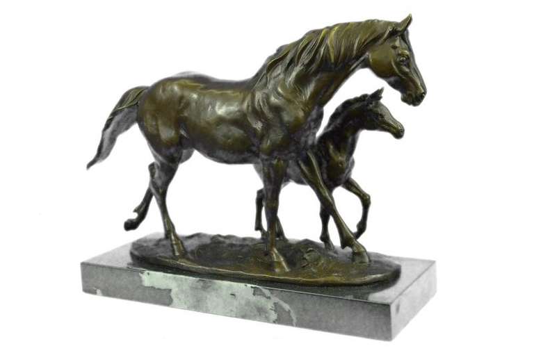 Detailed Bronze Horse Foal Figure