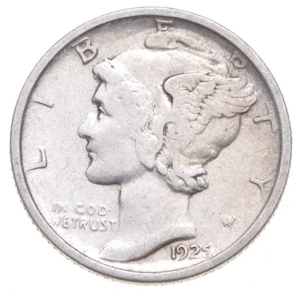 1925-D Mercury Silver Dime