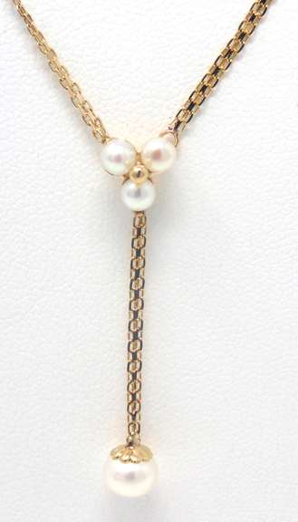 Gorgeous Pearl Lariat Necklace