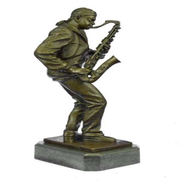 Saxophone Player Musician Bronze Sculpture