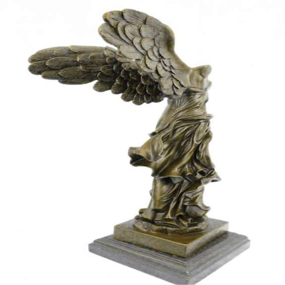 Winged Nike Bronze Statue
