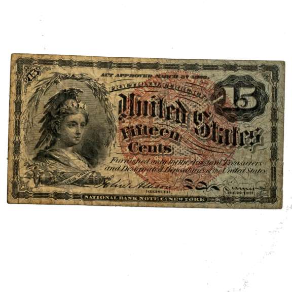 15 Cent Fourth Series Fractional Currency