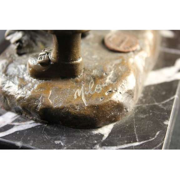 Vintage Bronze Dutch Girl Figurines Statues Sculpture