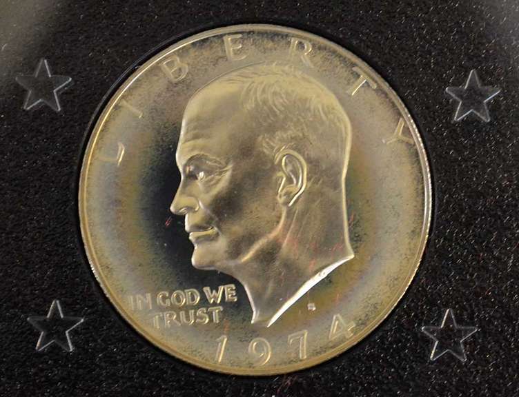 Lot Run Of Silver Proof Ike Dollars