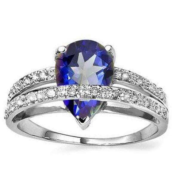 Blue Mystic Sterling Silver Ring