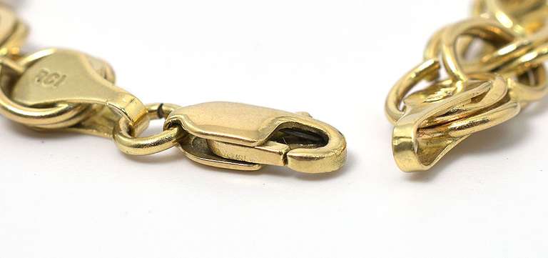 Sweet Double-Linked Charm Bracelet in 14KT Yellow Gold