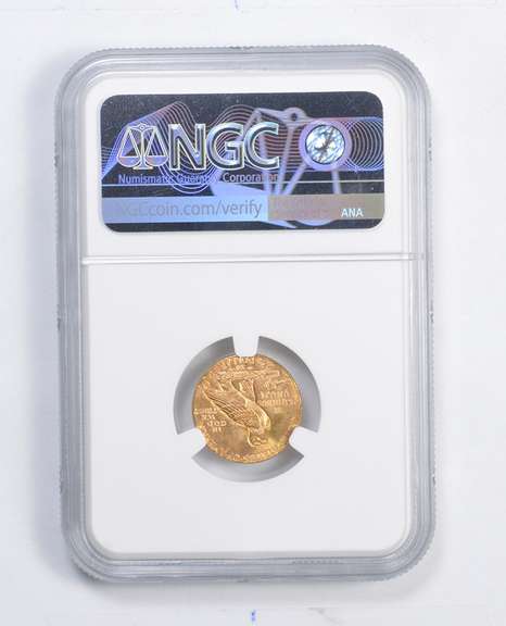 MS64 1929 $2.50 Indian Head Gold Quarter Eagle - Graded NGC