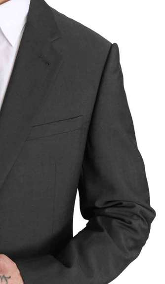 ARMANI  Gray 100% Wool METROPOLITAN Jacket Blazer
