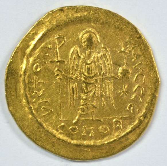 Mint Byzantine Gold Solidus of Justinian I, 527-565 AD