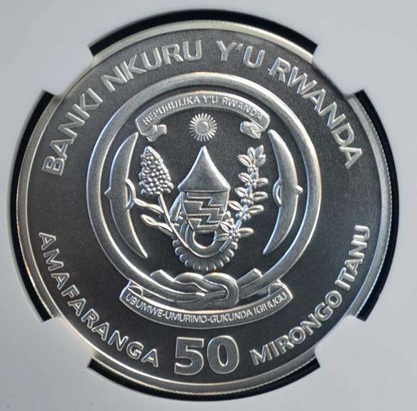 2013 Rwanda S50F Cheetah NGC MS70