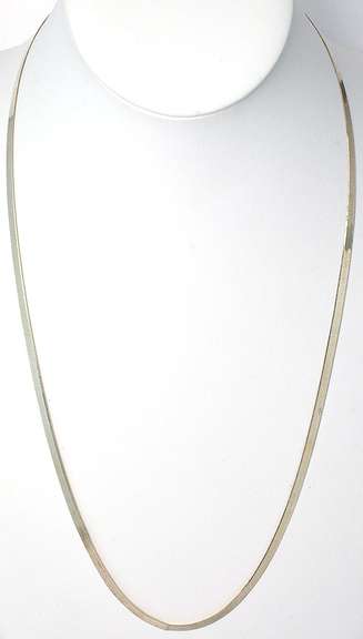 Sterling Silver Herringbone  Necklace