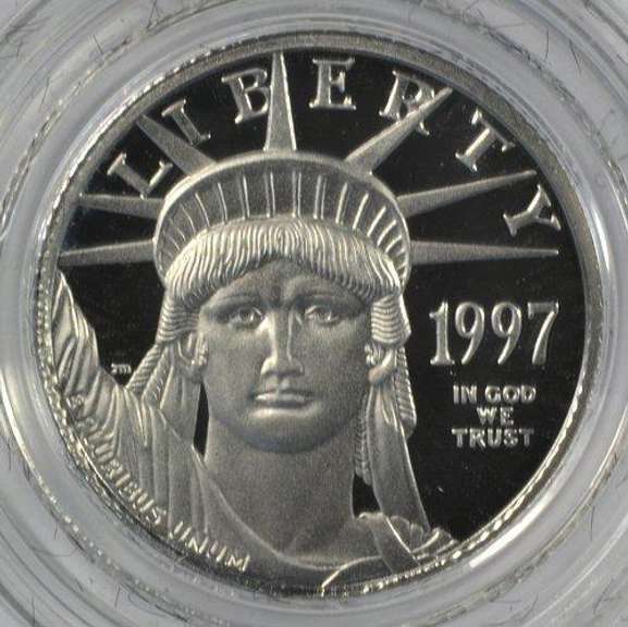 Gem Ultra Cameo PRF 1997-W $10 pure Platinum Eagle