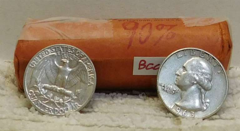 Roll 90% Silver Washington Halves $10 face