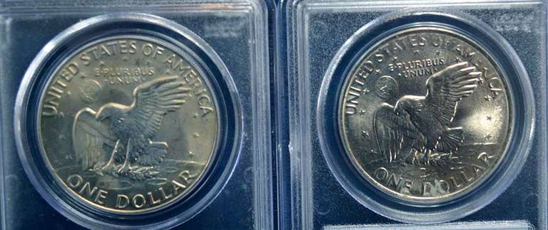 Lot of 2 PCGS  Ike Dollars 1978-D MS65 & 1971-D MS64