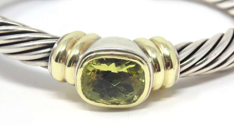 David Yurman Noblesse Lemon Citrine Cable Cuff