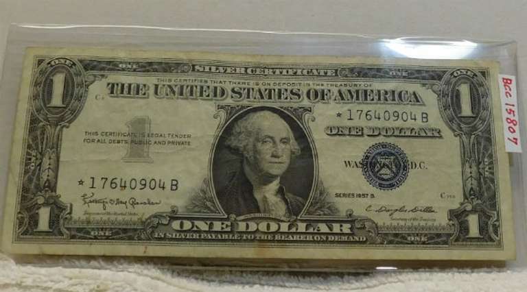 1957-B $1.00 Silver Cert, Star Note