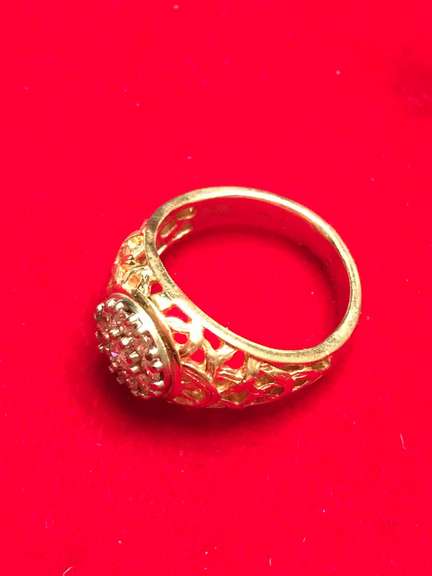 Men's 14k diamond cluster ring